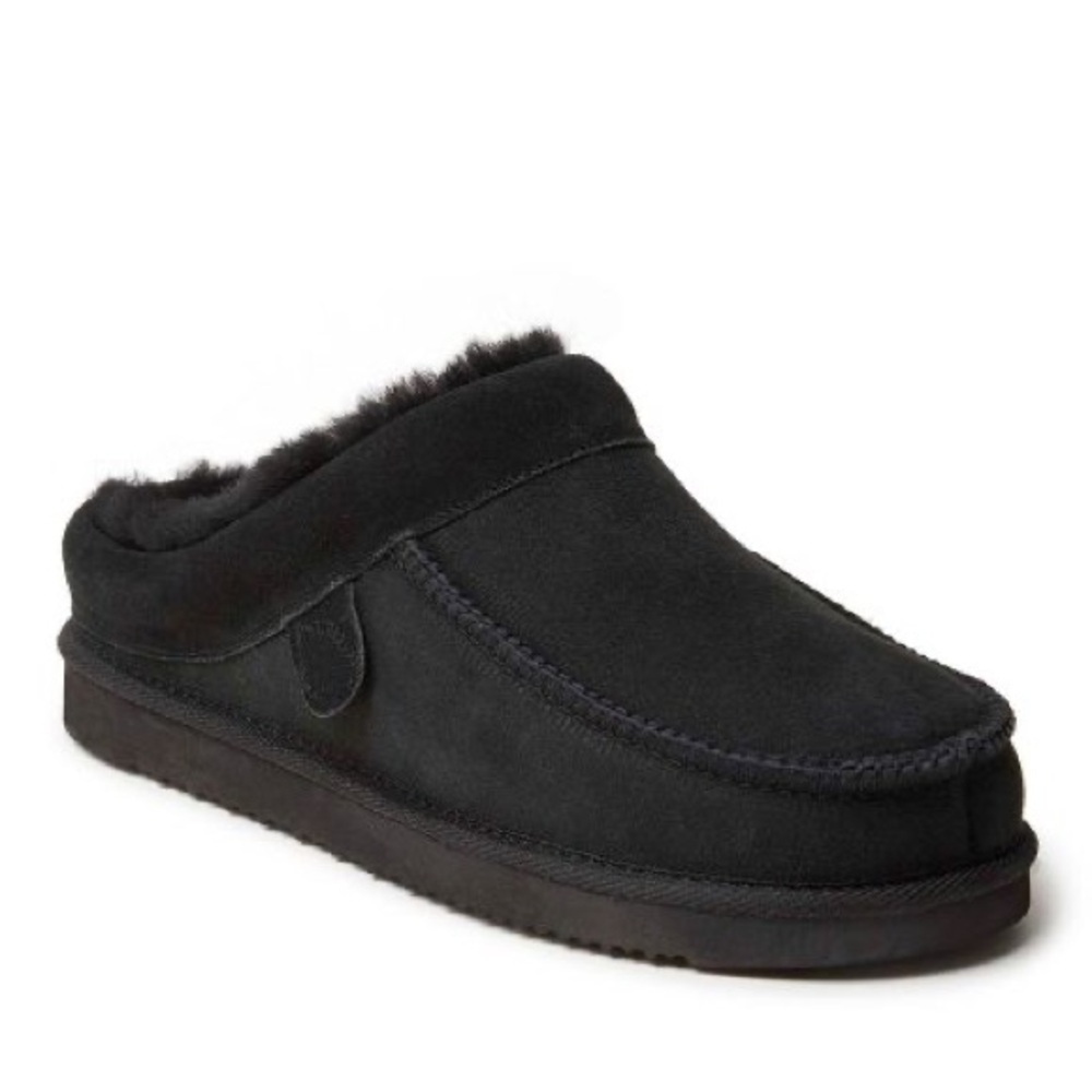 Fireside By Dearfoams Men's Griffith Genuine Shearling Moccasin Toe Clog